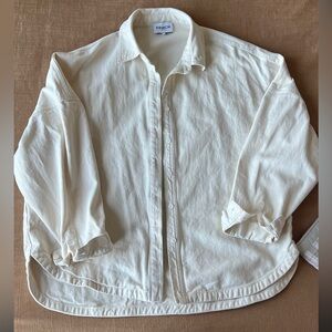 100% Cotton FRNCH Paris Cream “Shacket” Shirt